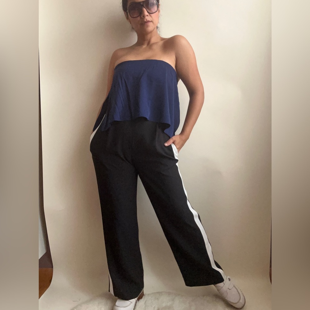 SOLD- Diane con Furstenberg strapless jumpsuit